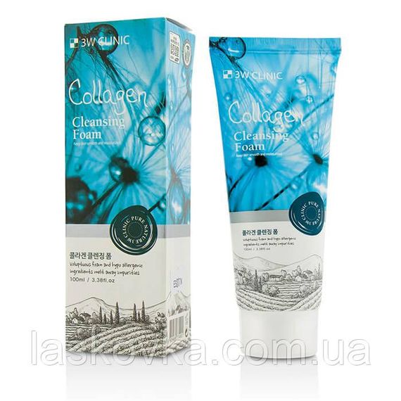 Пінка для вмивання з колагеном 3W Clinic Collagen Cleansing Foam | Зображення 1