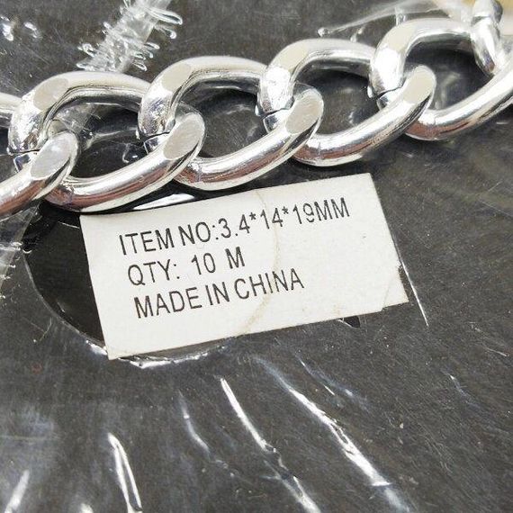 Декоративные цепи, цвет серебро 3,4 мм | Зображення 1