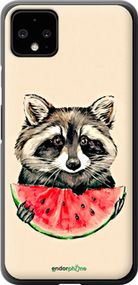 Чохол на Google Pixel 4 XL Єнотик з кавуном "4605u-1754-2448"