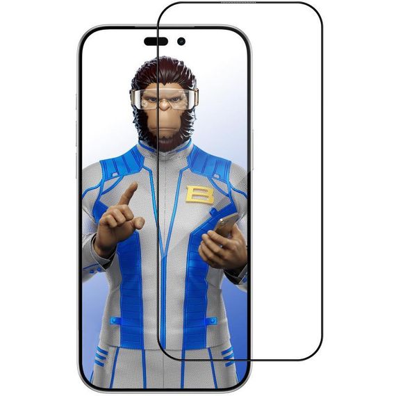 Захисне 2.5D скло Blueo AR Anti-Reflective HD для Apple iPhone 17 / 17 Pro / 16 Pro (6.3") Чорний | Зображення 3