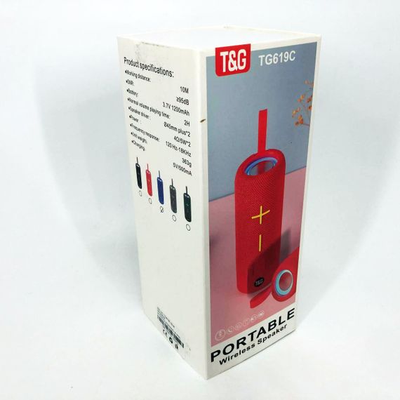 Bluetooth колонка с разноцветной подсветкой со стереозвуком TG619C, Качественная bluetooth колонка JY-57 | Зображення 8