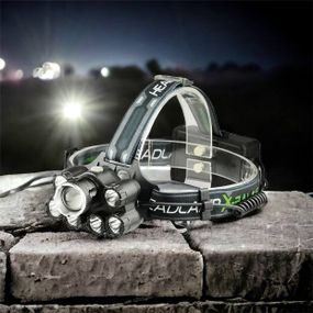 Яркий светодиодный налобный фонарь Bailong Police BL-T78 5 led белый + KT-844 2 ультрафиолетовый