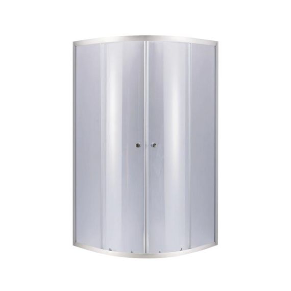 Lidz Latwa SC80x80.SAT.MID.GR Душова кабіна напівкругла, скло тон. 4 мм + Lidz Душовий піддон KAPIELKA ST80x80x26, з панеллю | Зображення 2