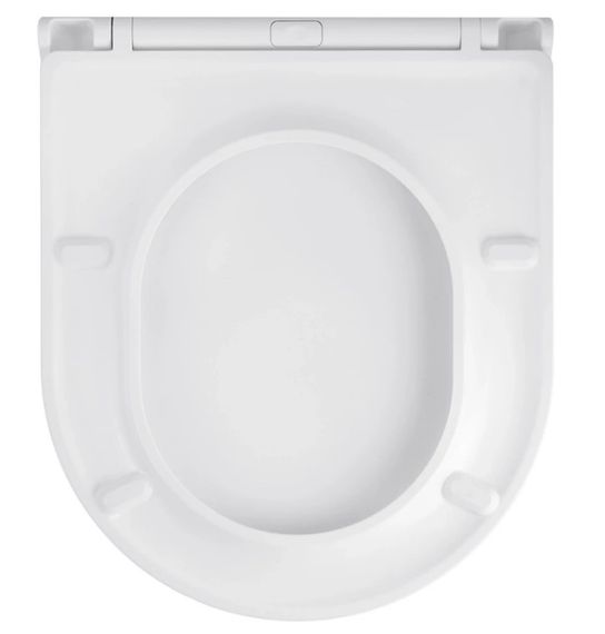 Унітаз підвісний безобідковий Kroner Harz WHI493736 RIMLESS з сидінням Slim Duroplast / Soft-close / Quick relase (KH493736WHIR) (CV029609) | Зображення 3