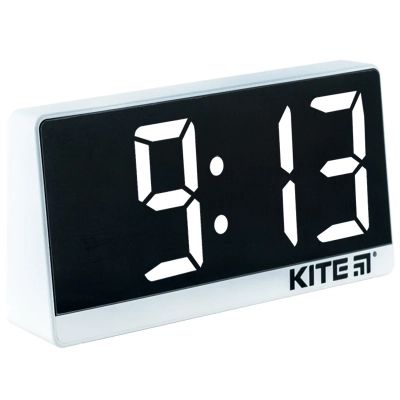 Настольные часы Kite электронный цифровой, белый (K24-488-2) | Зображення 1