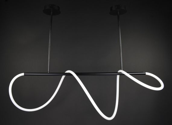 Люстра світлодіодна стельова LED світильник для квартири на стелю лед 27734 Чорний 54-84х35х120 см. | Зображення 7