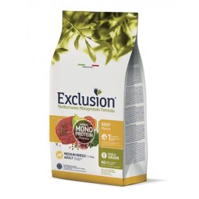 Повнораціонний сухий корм Exclusion Adult Beef Medium Breed з яловичиною для дорослих собак середніх порід 12 кг