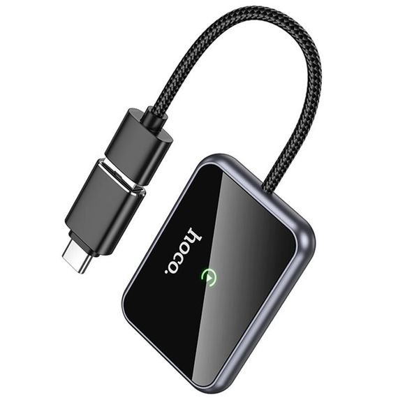 Адаптер Hoco HU1 Way car wireless CarPlay Metal grey | Зображення 3