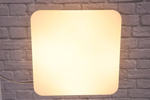 Сучасний квадратний світильник стельовий LED для кімнати кухні ванної з пультом 25716 Білий 4х38х38 см. | Зображення 3