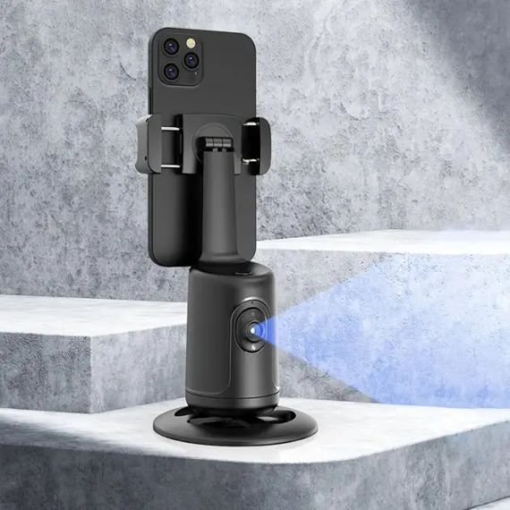 Умный акумуляторний монопод P01 с датчиком движения Аккумуляторный стабилизатор для телефона настольный смарт штатив | Зображення 5