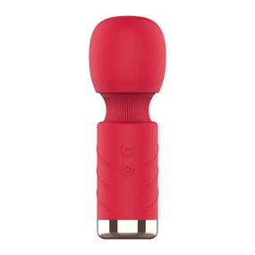 Компактный вибро-массажер красного цвета (USB)