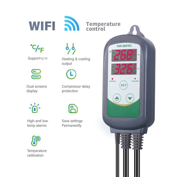 Контролер Inkbird ITC-308 WiFi нагрівання та охолодження з Wi-Fi | Температурний зонд NTC | Зображення 5