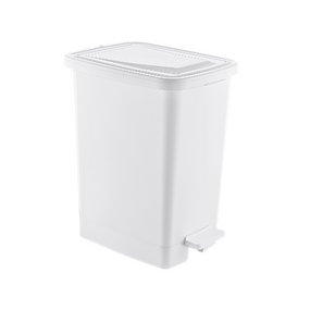 Відро для сміття 15л з педаллю з внутрішнім відром пластик білий SLIM ELIF