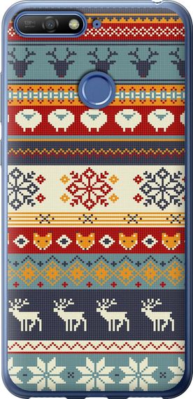 Чехол на Huawei Honor 7A Pro Рождественский орнамент "3303u-1440-17620"