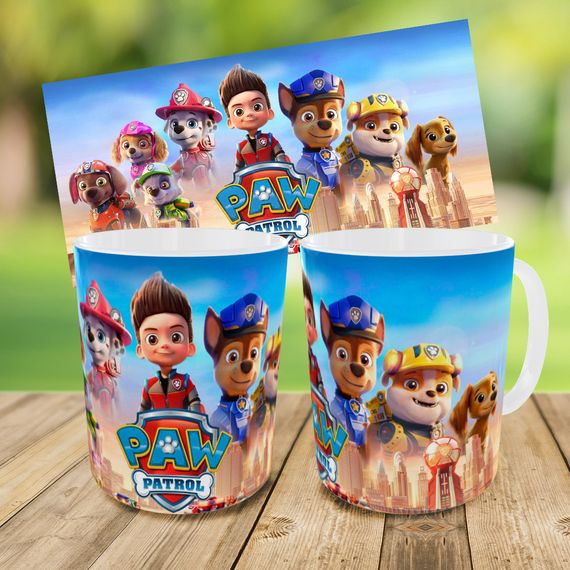 Набір: дитяча сумка-бананка+кружка Щенячий патруль 32х15см, бананка для хлопчика через плече на подарунок (01022) | Зображення 2