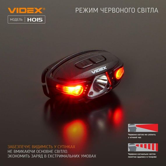 Налобний світлодіодний ліхтарик VIDEX VLF-H015 330Lm 5000K | Зображення 8