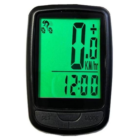 Велокомпьютер беспроводной с подсветкой дисплея 18 функций Черный