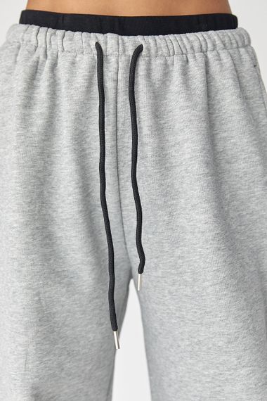 Широкі спортивні штани з начосом - сірий цвет, M (є розміри) | Зображення 3