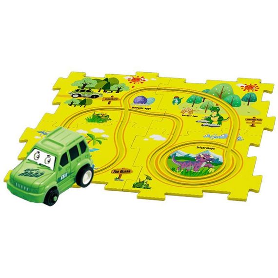 Розвиваюча іграшка-пазл SHT 1103A Dinosaur Park (25pcs) Yellow | Зображення 4