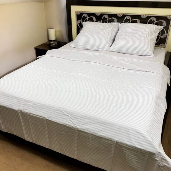 Комплект постільної білизни двоспальний MakSon Elegant White, страйп-сатин, 100% бавовна (012-1175210С) | Зображення 2