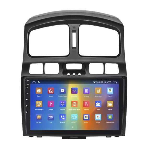 Штатная магнитола Lesko для Hyundai Santa Fe I 2000-2012 экран 9" 2/32Gb CarPlay 4G Wi-Fi GPS Prime | Зображення 1