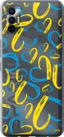 Чехол на Tecno Spark 7 KF6n Сердца UA "5292u-2421-17620"
