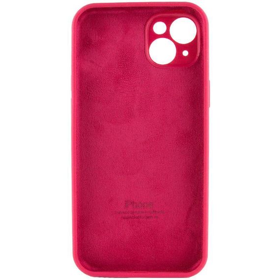 Чохол Silicone Case Full Camera Protective (AA) для Apple iPhone 15 Plus (6.7") Червоний / Rose Red | Зображення 3