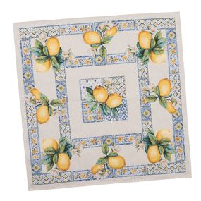 Скатертина гобеленова ISCHIA Limaso, 93x93, Квадратна, Лимони, Без люрексу, 76% поліестер, 14% бавовна, 10% акрил, Гобелен