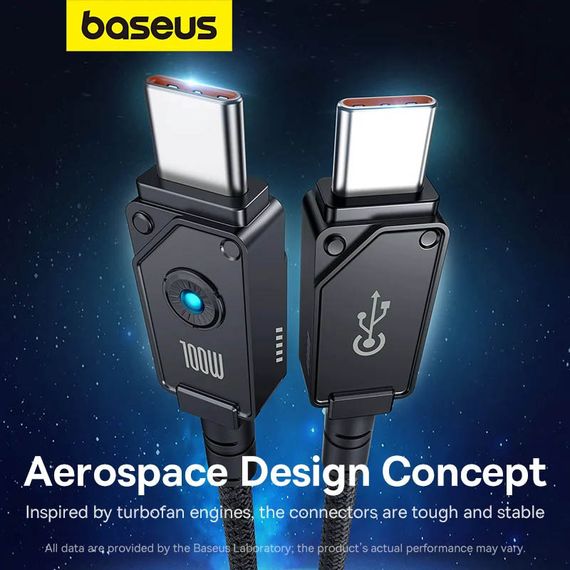 Дата кабель Baseus Unbreakable Series Fast Charging Type-C to Type-C 100W 1m (P10355800111-0) | Зображення 3