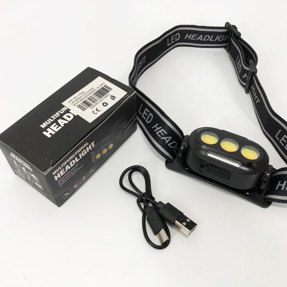 Налобні ліхтарі для активних людей YD02-COB (White+red+blue), Дуже потужний налобний ліхтар OC-82 | Зображення 1