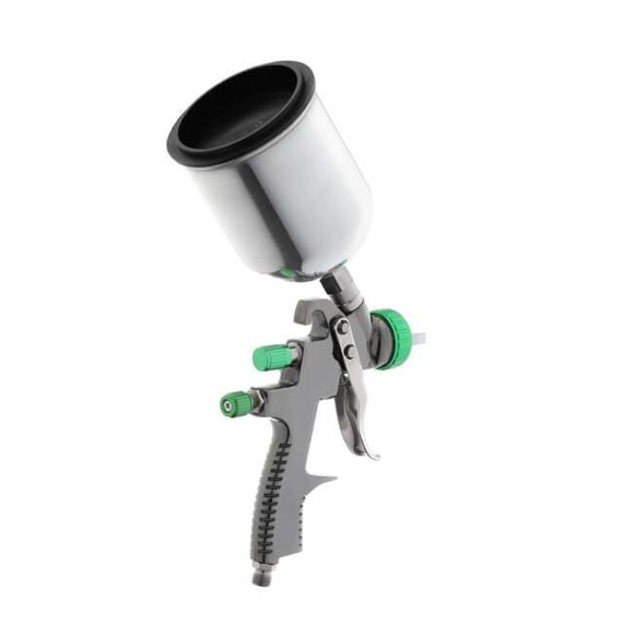 Фарбопульт пневматичний LVLP GREEN професійний, верхній металевий бачок INTERTOOL PT-01311 | Зображення 4