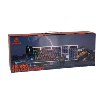 Игровой комплект для ПК 4в1 клавиатура, мышь, наушники, коврик JEQANG JK-988 черный (ЦУ-00033988_601) | Зображення 6