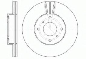Диск гальмівний NISSAN ALMERA передн., вент. (вир-во REMSA) REMSA 661010 на NISSAN 240 SX (S13)