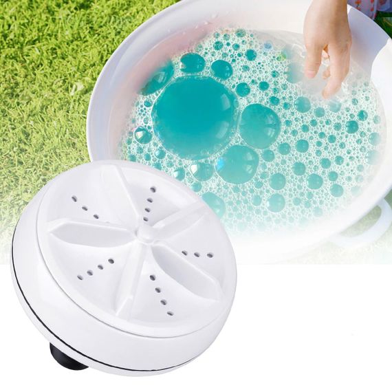 Портативна ультразвукова пральна машина TURBINE WASH, від USB / Маленька пральна машинка, що обертається, на присосках | Зображення 1