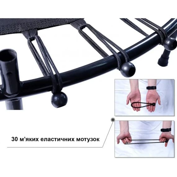 Батут дитячий Atleto 140 см із захисною сіткою для дому та дачі зелений 21000402 | Зображення 7