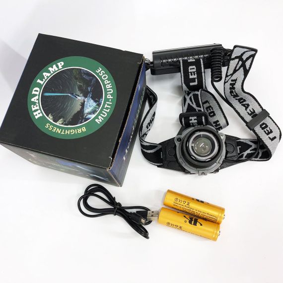 Мощный фонарь для ночной рыбалки BL-W002, Налобный аккумуляторный фонарь на голову RH-25 | Зображення 3