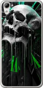 Чехол на HTC Desire 826 dual sim Череп-часы "4100u-312-17620"