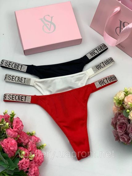 Подарунковий набір Стрінги зі стразами Victoria`s Secret - ціна поштучно вказана , є 7 кольорів на вибір | Зображення 2