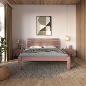 Двоспальне дерев'яне ліжко Mebigrand Техас Горіх лісовий 160х190 см (MBG-6986)