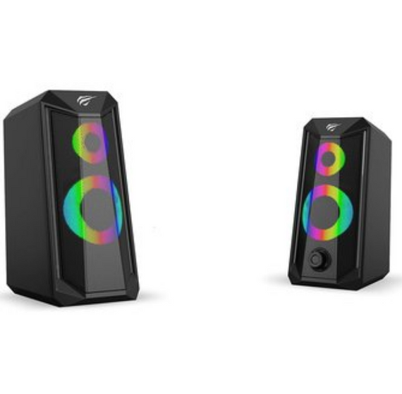 Акустична система 2.0 HV-SK202 3W*2 USB дротова з підсвічуванням чорний Havit | Зображення 1