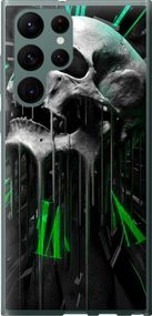 Чехол на Samsung Galaxy S22 Ultra Череп-часы "4100u-2500-17620"