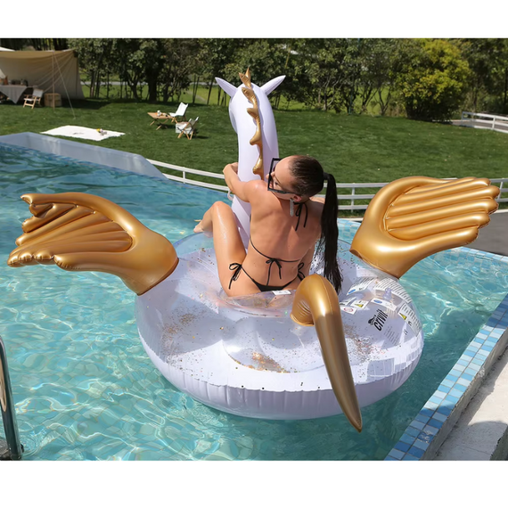 Надувний круг Єдиноріг із блискітками всередині, для підлітків і дорослих, 275 x 140 x 120 см | Зображення 8