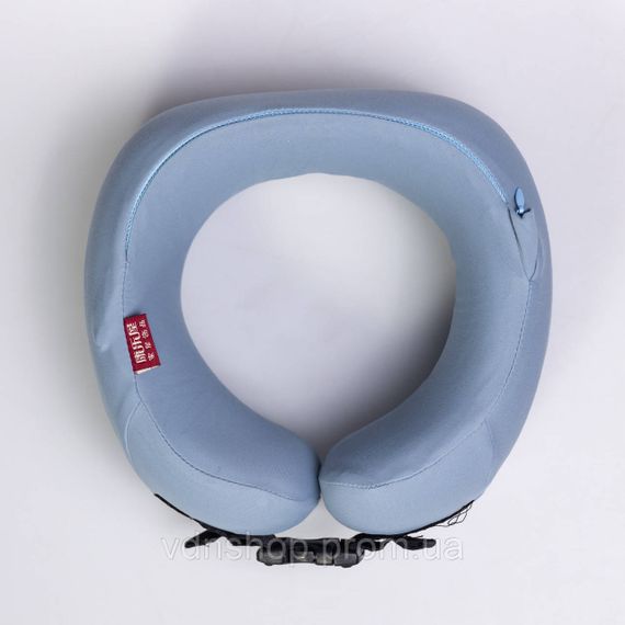 Подушка для шеи U-образная с кейсом для хранения голубой HP-56-21 | Зображення 3