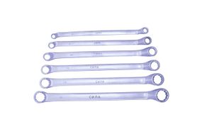 Набор ключей накидных двусторонних CrV 6х7,8х9,10х11,12х13,14х15,16х17мм (6шт) СИЛА