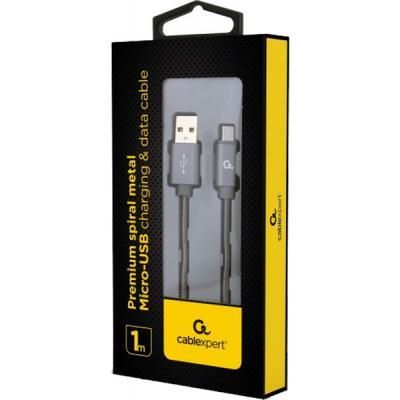 Дата кабель USB 2.0 Micro 5P to AM Cablexpert (CC-USB2S-AMmBM-1M-BG) | Зображення 1