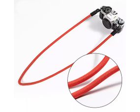Ремінь універсальний для фотоапарата фотокамери CAMERA STRAP нашийний плечовий з тканини червоний