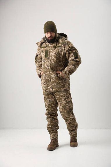 Бушлат зимовий Ріп-Стоп, підкладка: фліс, наповнювач: синтепон Піксель ММ14 | Зображення 5