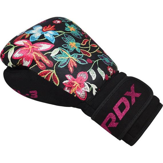 Боксерські рукавиці RDX FL-3 FLORAL BLACK-10 унцій (капа в комплекті) | Зображення 4