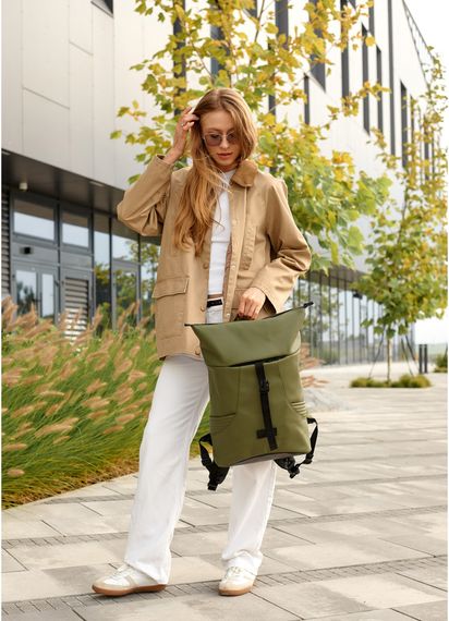 Жіночий рюкзак Sambag RollTop X хакі 41 х 27 х 18 см (24320119) | Зображення 7