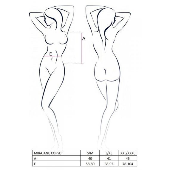Напівпрозорий корсет Passion Exclusive MIRAJANE CORSET S/M, black | Зображення 6